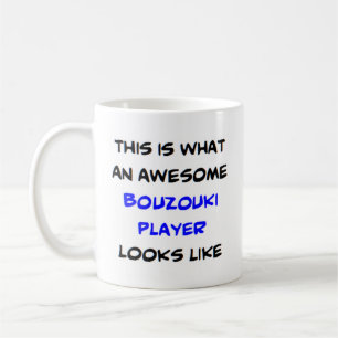 awesome bouzouki player coffee mug