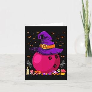 Awesome Bowling Witch Hat Halloween Bowling Player Card