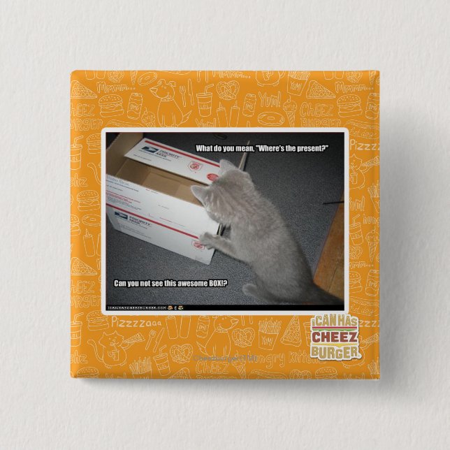 Awesome Box 2 Inch Square Button (Front)