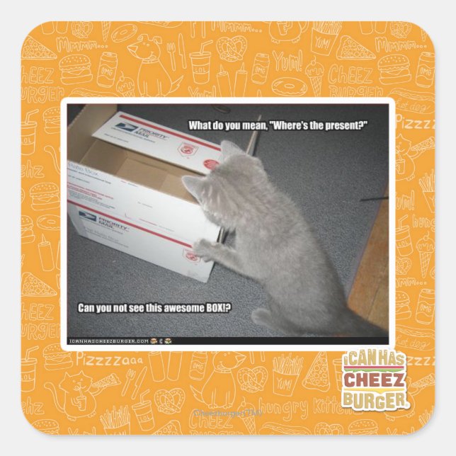 Awesome Box Square Sticker (Front)