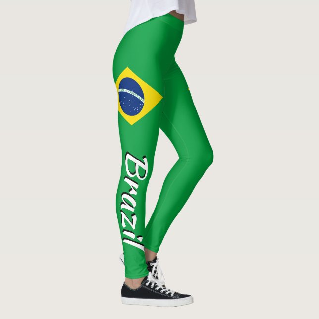 Awesome Brazil Brazilian Flag Leggings (Right)