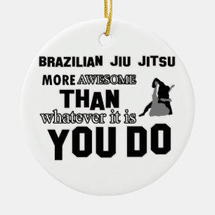 Awesome brazilian jiu jitsu design ceramic ornament
