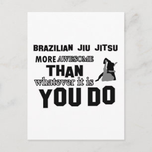 Awesome brazilian jiu jitsu design postcard