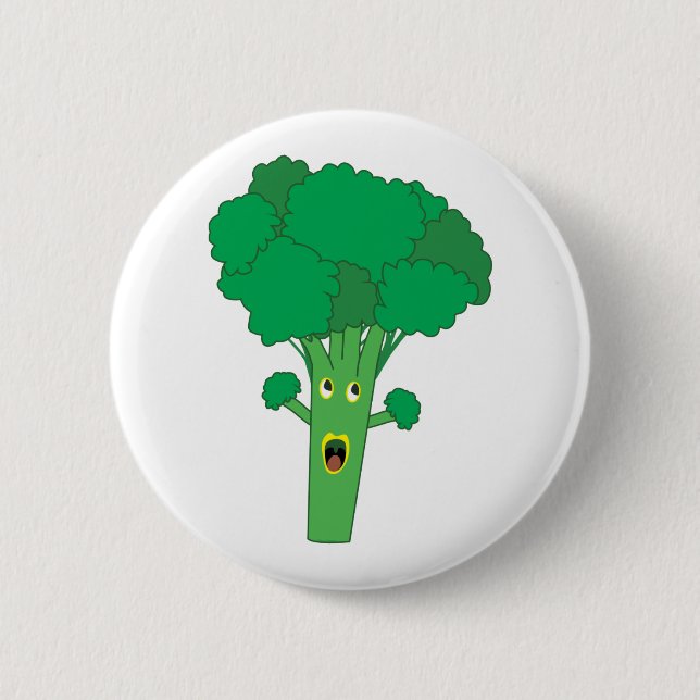 Awesome Broccoli Funny Vegetable 2 Inch Round Button (Front)