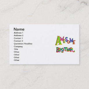 Awesome Brother T-shirts and Gifts Business Card