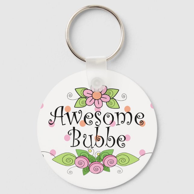 Awesome Bubbe T-Shirt Keychain (Front)