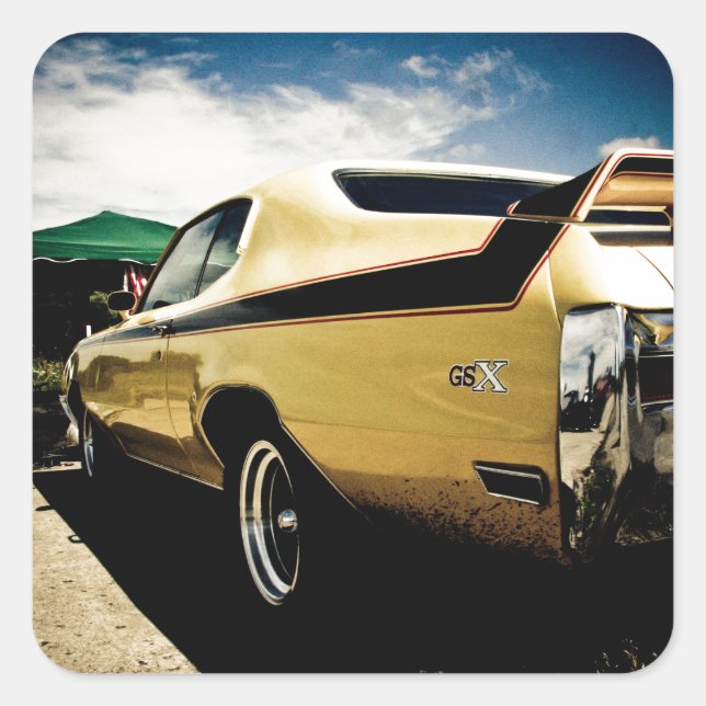 Awesome Buick GSX Muscle Car Square Sticker (Front)