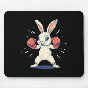 Awesome Bunny With Boxing Gloves For Easter Lovers Mouse Pad