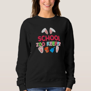 Awesome Bunny Zoo Keeper Bunnies Rabbit Eggs Easte Sweatshirt