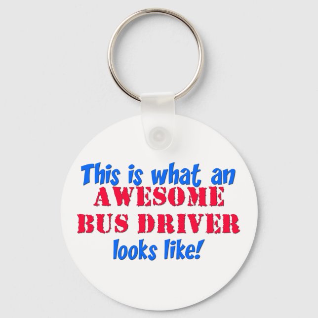 Awesome Bus Driver Keychain (Front)