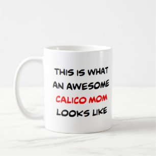 awesome calico cat mom coffee mug