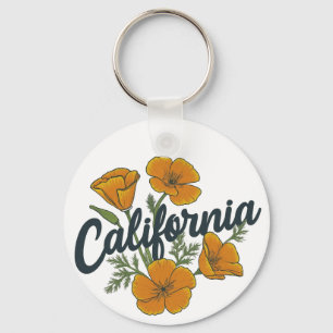 Awesome California Poppy Keychain