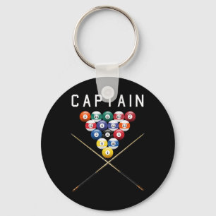 Awesome Captain Pool Billiard T Shirt Men Women Gi Keychain