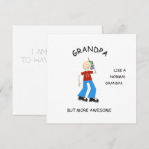AWESOME Card, Greeting Gift for Grandpa