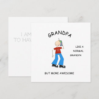 AWESOME Card, Greeting Gift for Grandpa Invitation