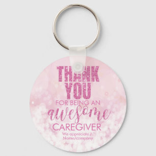 Awesome Caregiver Thank You Appreciation Keychain