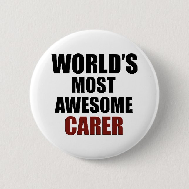 Awesome CARER designs 2 Inch Round Button (Front)