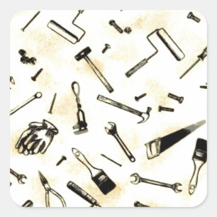 Awesome Carpenter Hand Tools Photo Image Square Sticker