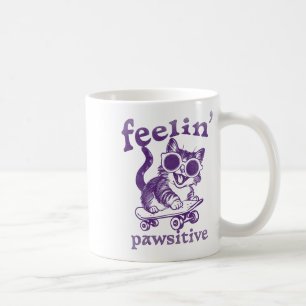 Awesome Cat Funny Skater Cat City Ride Coffee Mug