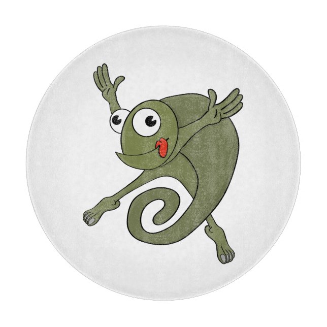 Awesome Chameleon Cutting Board (Front)