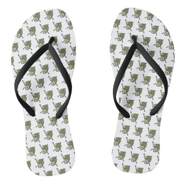 Awesome Chameleon Flip Flops (Footbed)