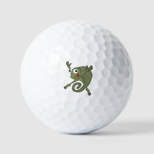 Awesome Chameleon Golf Balls (Front)
