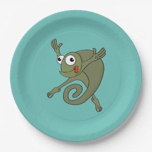 Awesome Chameleon Paper Plate