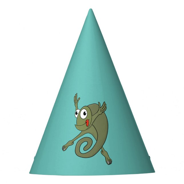 Awesome Chameleon Party Hat (Front)