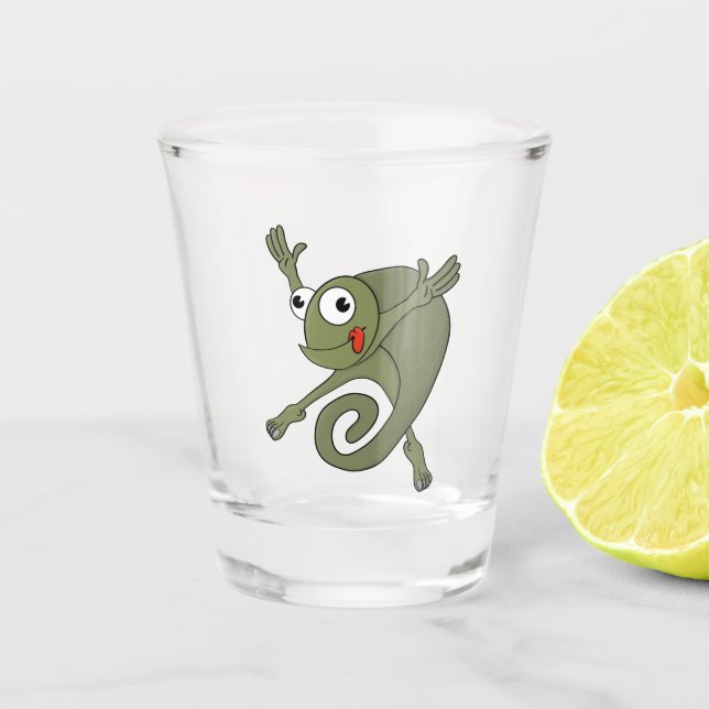 Awesome Chameleon Shot Glass (Front)