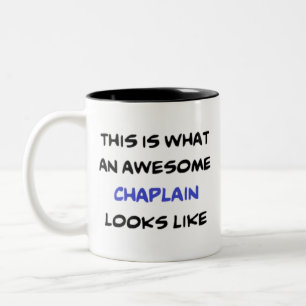 awesome chaplain Two-Tone coffee mug