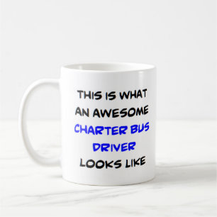 awesome charter bus driver coffee mug