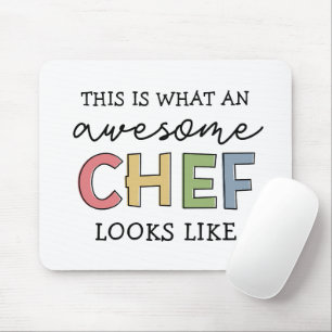 Awesome Chef Gifts Best Chef Ever Funny Gift Mouse Pad