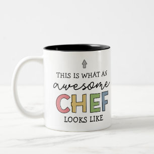 Awesome Chef Gifts   Best Chef Ever Funny Gift Two-Tone Coffee Mug