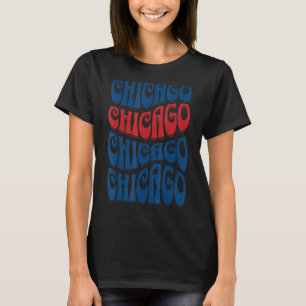 Awesome Chicago Illinois Groovy Retro 60s 70s Styl T-Shirt