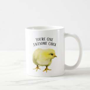 Awesome Chick   Funny Pun Baby Chicken Bird Coffee Mug