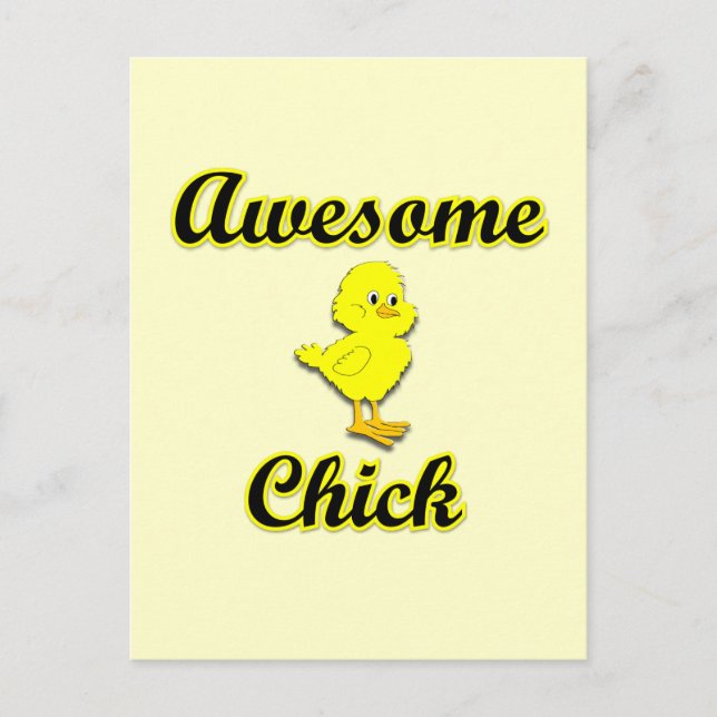 Awesome Chick Postcard (Front)