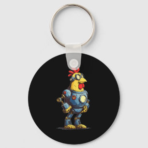 Awesome Chicken Robot For Future Animals Lovers  Keychain