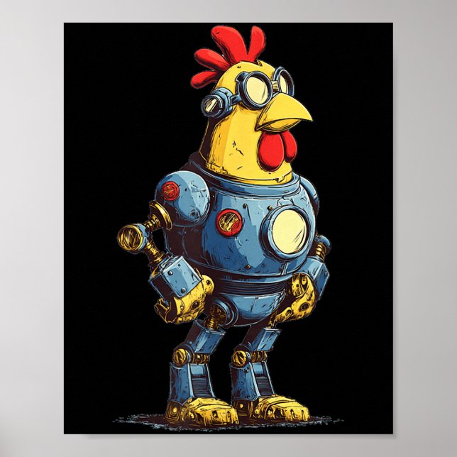 Awesome Chicken Robot For Future Animals Lovers  Poster (Front)