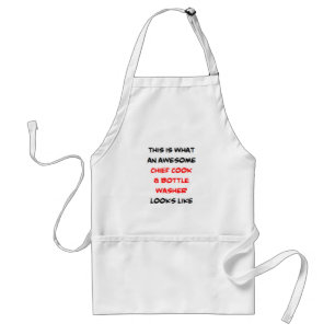 awesome chief cook & bottle washer standard apron