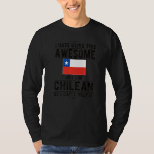 Awesome Chilean Flag Chile Chilean Roots T-Shirt