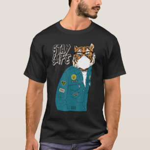 Awesome Chinese Tiger Stay Safe Masks Pandemic New T-Shirt