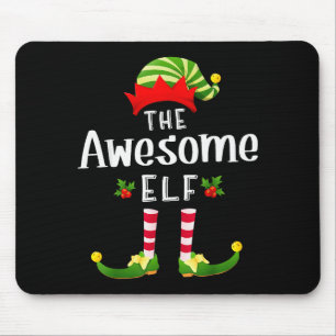 Awesome Christmas Elf Matching Pajama X-mas Party  Mouse Pad