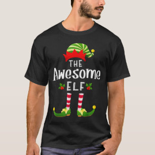 Awesome Christmas Elf Matching Pajama X-mas Party  T-Shirt