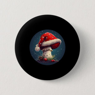 Awesome Christmas Mushroom For Boys And Girls 2 Inch Round Button