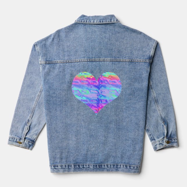 Awesome Chrome Metallic Neon Rainbow Heart (Verso)