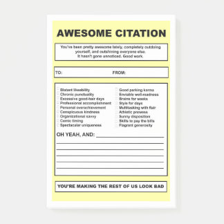 'Awesome Citation' Notes