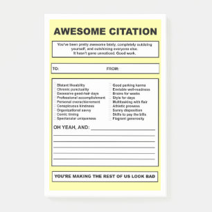 'Awesome Citation' Post-it Notes
