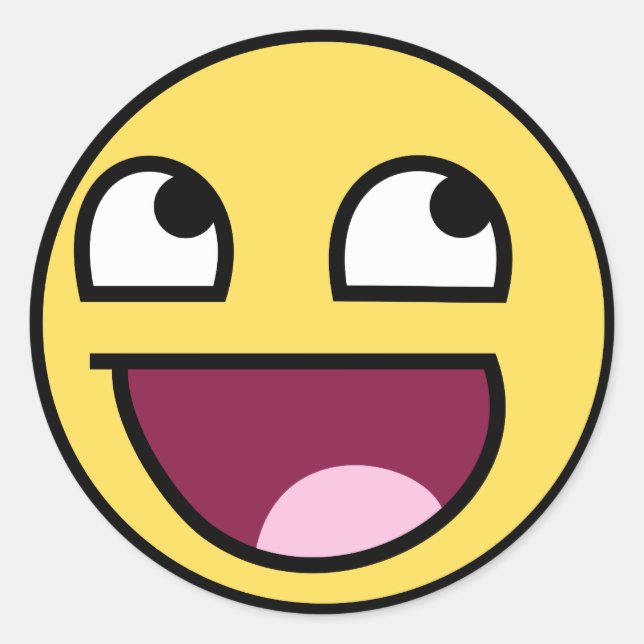 awesome classic round sticker (Front)