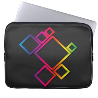 Awesome Colourful Squares on Black No. 1 Laptop Sleeve