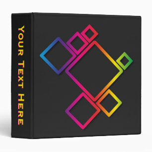 Awesome Colourful Squares Personal Text Binder